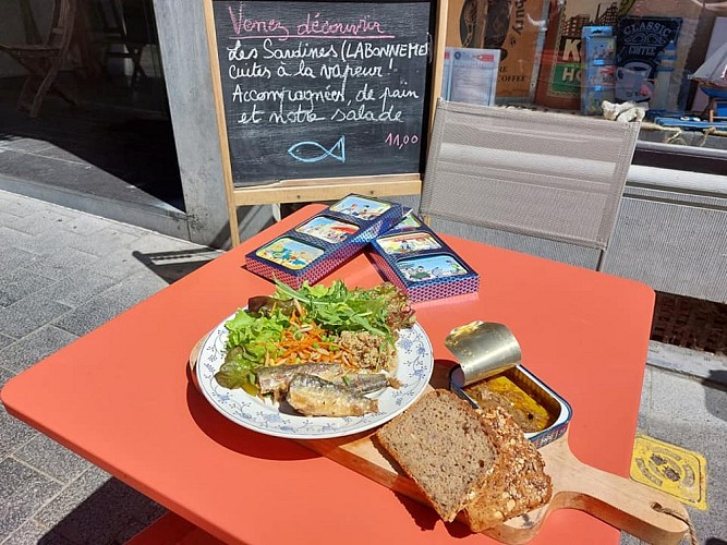 Creperie pile et face poisson