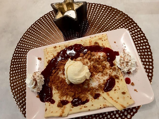 Creperie pile et face chocolat