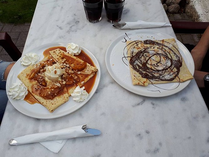 Creperie pile et face