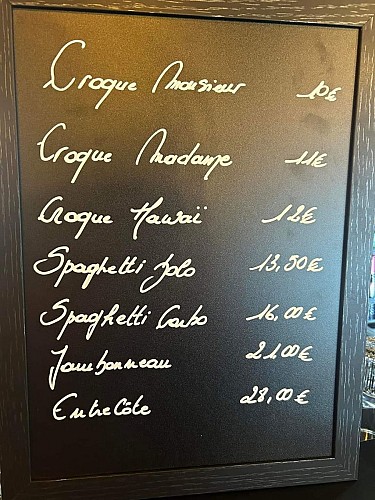 Brasserie esplanade menu