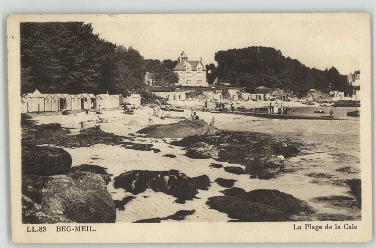 La plage de la Cale, vers 1920