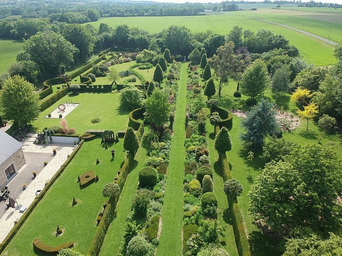 Vue aérienne des Jardins du Domaine Albizia