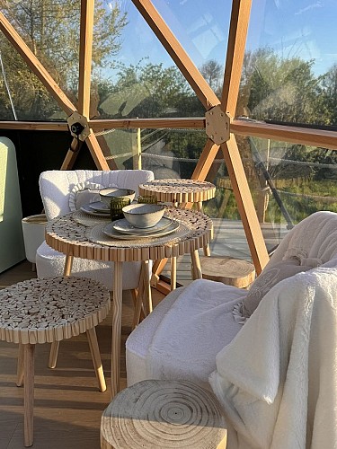 Géode étoilée en bord de Loire