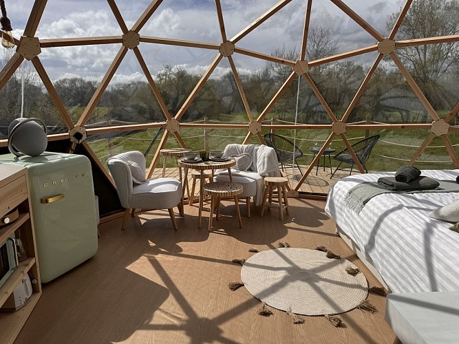 Géode étoilée en bord de Loire