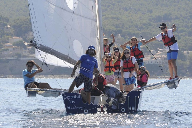 Sea trip on a sailboat