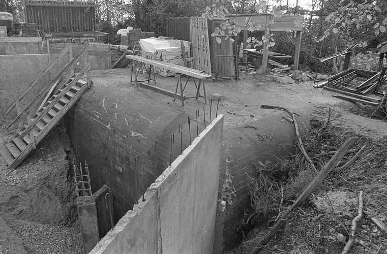 Bunker mis au jour pendant les travaux