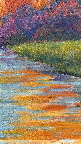 Fresque de style néo-impressionniste