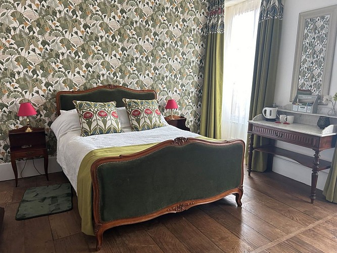 Chambre verte - Bnb Maison de Ville - Lubersac © L Golfier