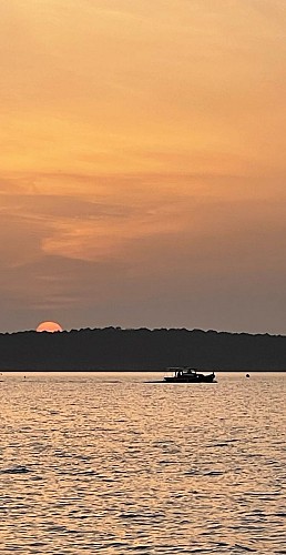 Croisière pinasse coucher de soleil