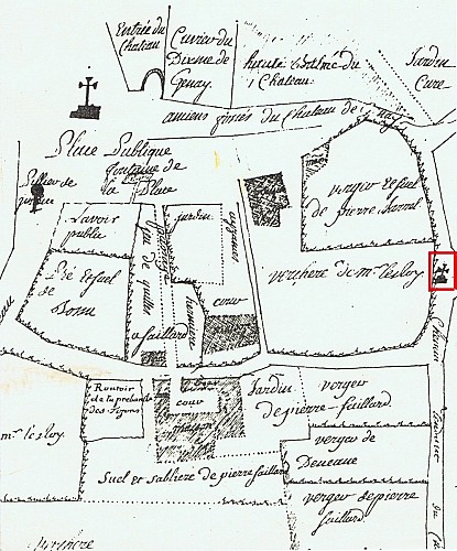 Emplacement de l'ancienne croix Bardet vers 1770