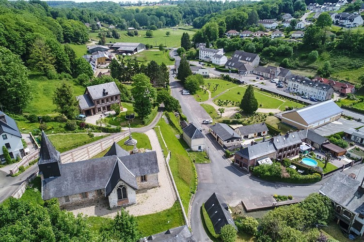 Eglise Sainte-Austreberthe, point de vue sur la commune