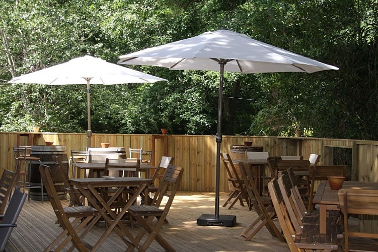 Camping-Lodging du lac- Lacanau-terrasse