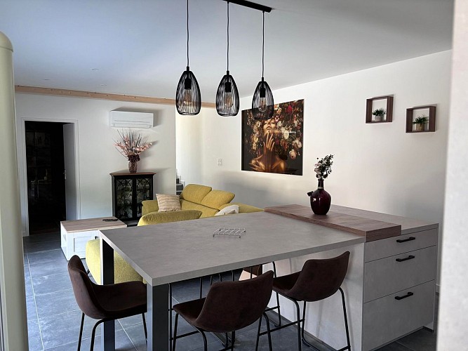 2024 - ROQU - Gîte de l'Estampon - Salon & Cuisine - ©OT Landes d'Armagnac - LT (6)