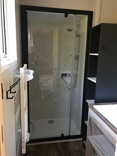 salle de bain avec douche