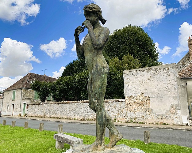 Sculpture le Joueur de Flûte de Michel Lévy