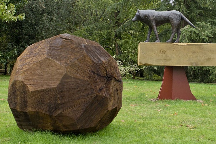 La Forêt d'Art Contemporain : Paysage et loup, oeuvre n°06