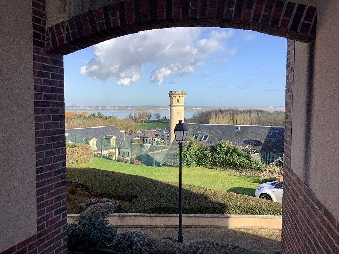 vue depuis la porte d'entrée