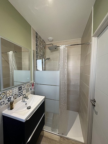 Salle de bains avec douche
