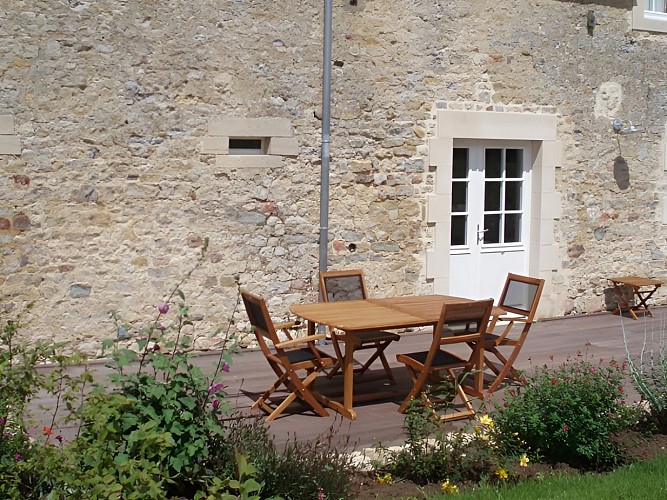 L'Ecurie à Crouay, terrasse