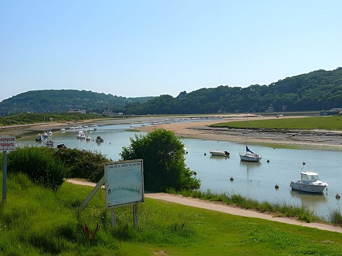 Port de Dives sur Mer Cabourg Houlgate mouillages vue de la Pointe de Cabourg