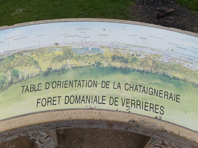 Table d'orientation de la Châtaigneraie (forêt domaniale de Verrières)