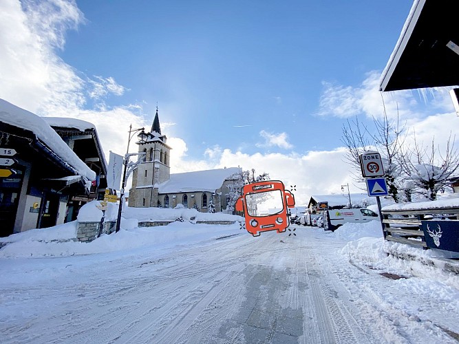 Navette skieurs Crest-Voland Cohennoz - Notre Dame de Bellecombe