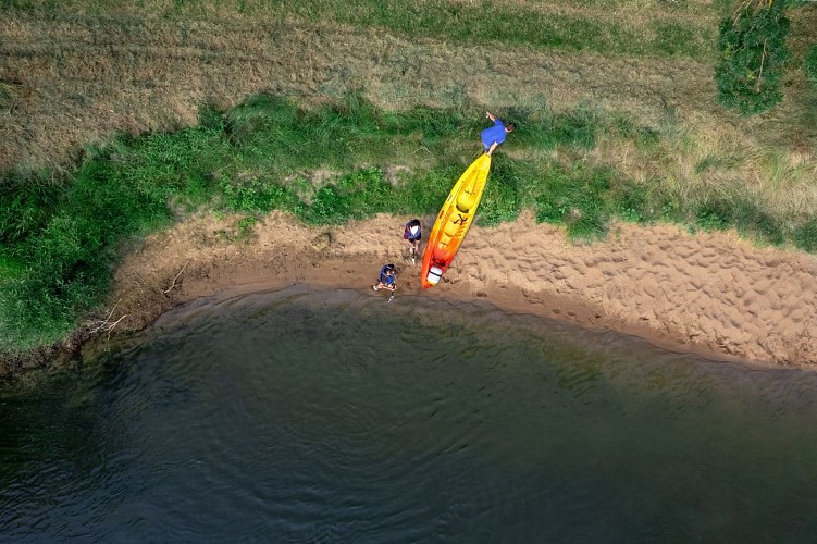 Canoës Terre d'Entente : Parcours de St Martin de la Place à Gennes