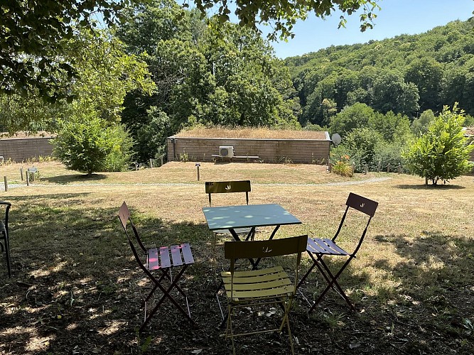 Espace détente ombragé