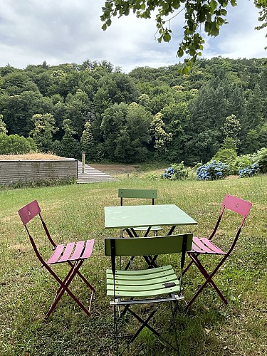 Espace détente ombragé