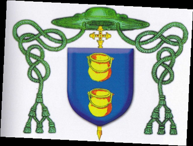 BLASON DE LA FAMILLE D’OLARGUES : « D’azur aux deux oules d’or, posées en pal »