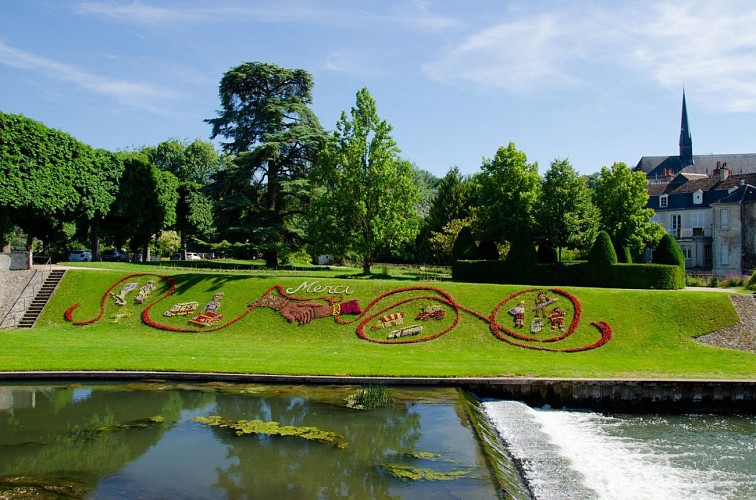 La pente des petits jardins à Vendôme