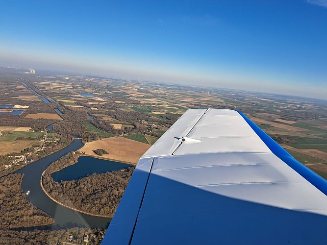 Survol de l'Yonne lors d'un vol découverte