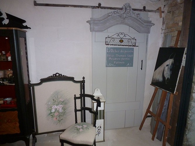 ensemble écran de cheminé chaise