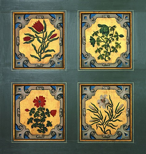 Détail des boiseries de la Chambre des Fleurs