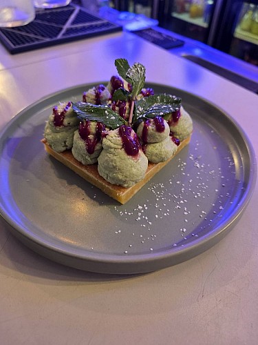 Biscuit de Savoie crémeux pistache