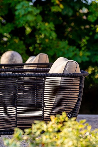 Terrasse hôtel de la Poste et du lion d'or Vézelay Bourgogne