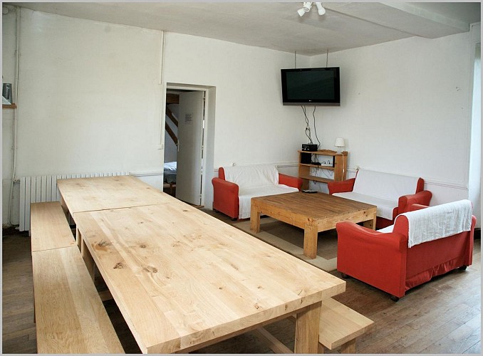 Pièce commune du Gîte de la Ferme du Château