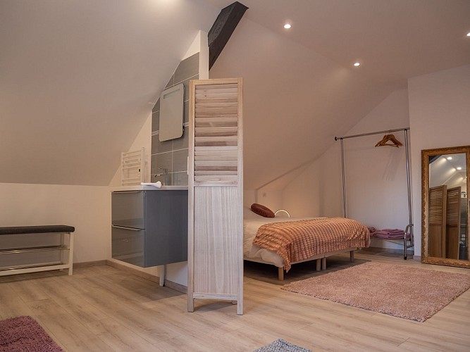 La Suite- chambre Amour et coin salle de bain