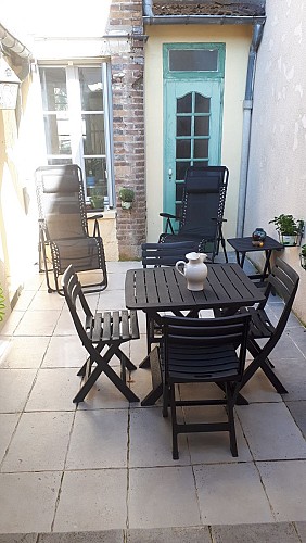 Vue extérieure de la chambre d'hôtes La Marinière