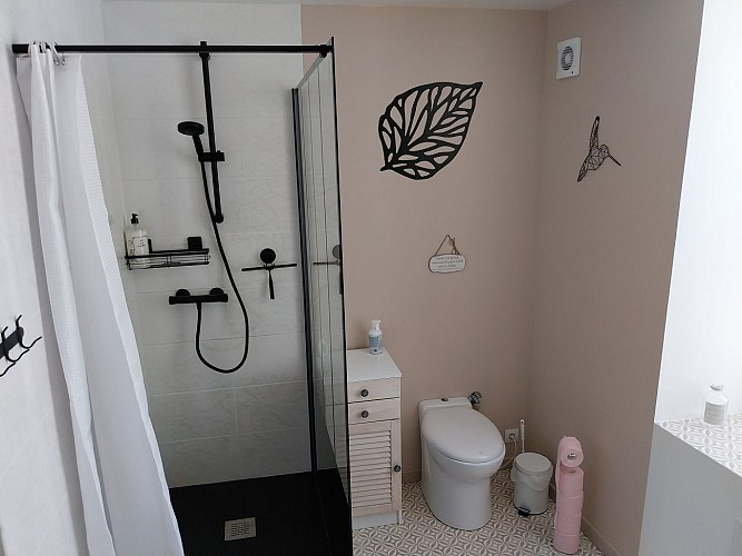 Douche à l'Italienne et wc Gîte "La Branchoise"