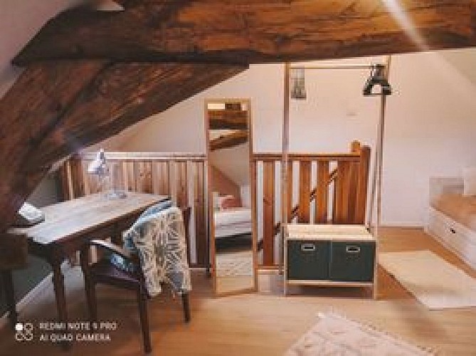 chambre, coin bureau