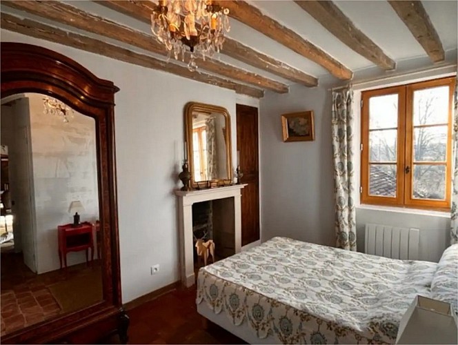 La chambre du RDC côté jardin