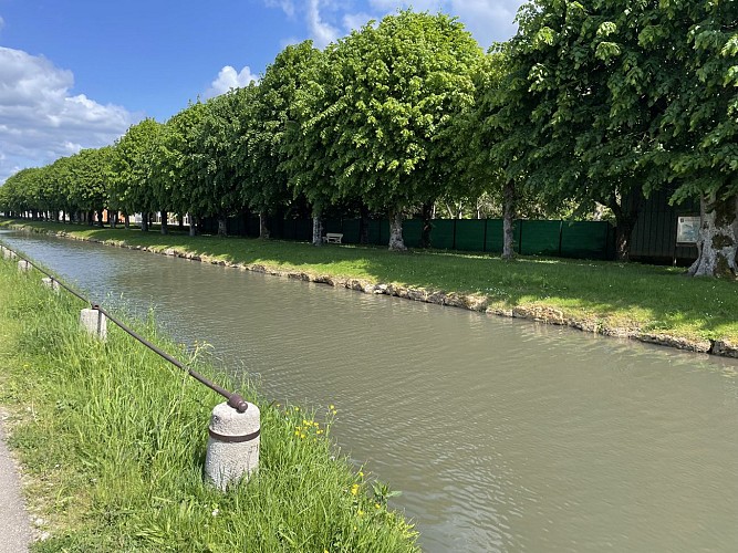 L'Oreuse passant devant la maison