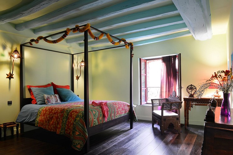 Pondichérie lit baldaquin