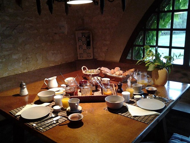 Petit déjeuner sous l'arc en ciel