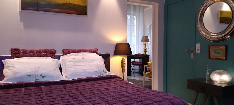 Suite Puits d'Athie - chambre et ouverture boudoir