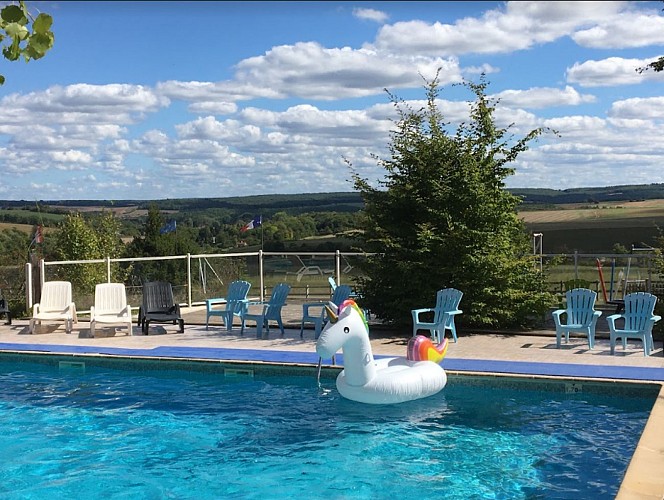 Piscine - Camping Au Bois Joli Sites et Paysages- Andryes 