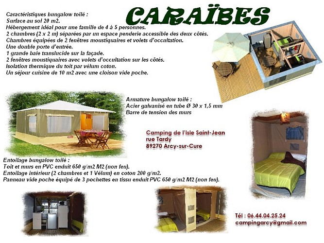 Bungalow toilé Caraibes