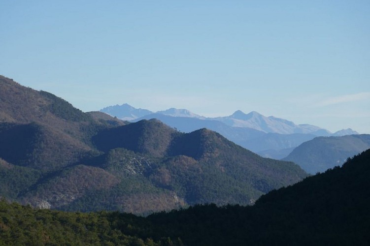 Les cimes de la Vallée des Merveilles, depuis l’adret du Pestré