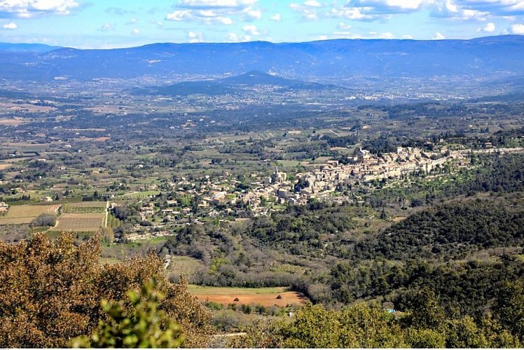 Bonnieux depuis les crêtes du Petit Luberon